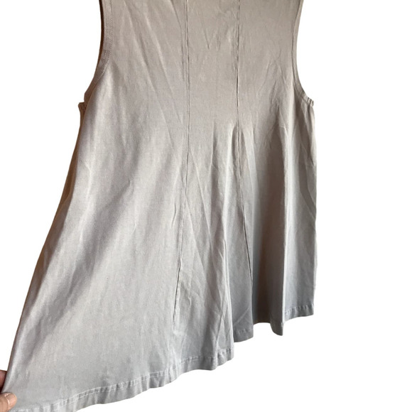 Bryn Walker Taupe Gray Trapeze Cotton Tank Top size M - Picture 5 of 6